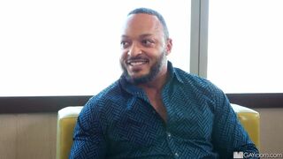 Black Cock Stretches Adrian's Ass Wide Open In The Shower