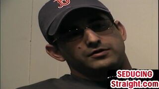 Amateur str8 stud 1st time sucked by mature DILF at home