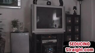 Naive vintage str8 gets 1st time gay BJ at neighbors house