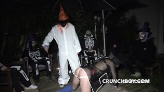FUCKED BAREBACK FOR the halloween ceremeony with submission