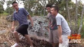 Latinos and Indians Bareback Sex Orgy