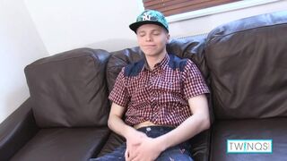 Pale Boy Toy James Does Hot Striptease Before Jerking Off!