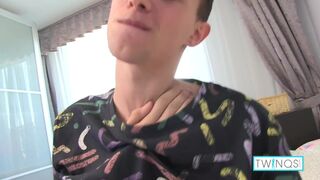 Skinny Teen Twink Aaron Fingers Himself While Jerking Off!