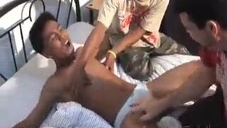 Daddy and Two Boys Tickle Jose