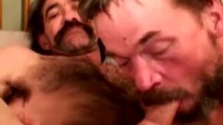 Poor blue collar biker sucks cock for a big of money