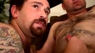 Filthy redneck sucking cock
