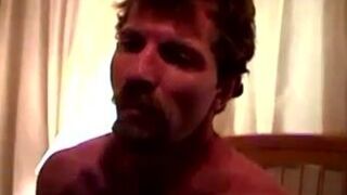 Hairy straight redneck gets facial treatment