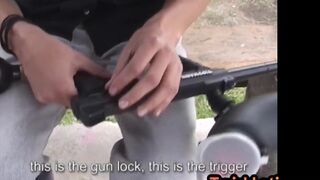 Skinny analfingering solo Spanish twink masturbates cock