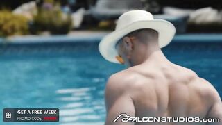 Gorgeous Pool Boy Gets Fucked Hard By Big Hunk