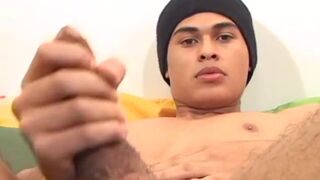 Latin Twink Alfredo Stroking Cock