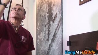 Daddy facializes cute twink after bare fucking him hard