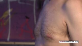 Cock blowing athletic bottom breeded by DILF in couple