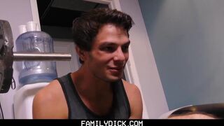 Beefy Stepdad Coaching Stepson How To Blowjob