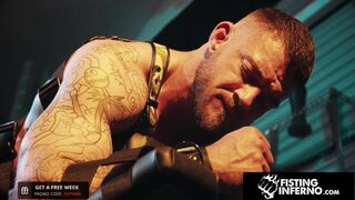 Muscly Sub Railed By Hairy Dom - FistingInferno