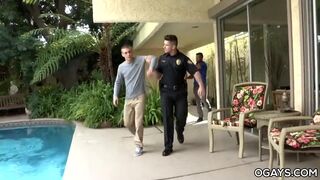 Gay Officer Bruce fucks the offender