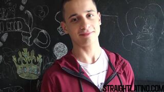 Cute young Latino barebacked and facialized by a huge cock