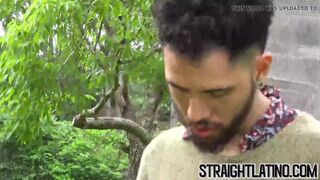 Bearded dude fucks straight Latino twink raw from behind