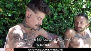 Latino Cuties With Tattoos Banging Each Other By The Pool