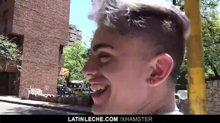 Latin - Wavy Haired Stud Sucks A Thick Latino Cock