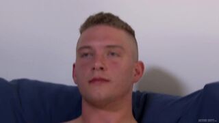 Straight Army Teen Boy Jerks Cock While Watching Porn