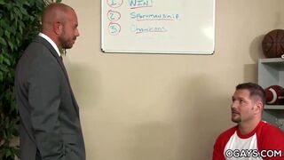 Hairy coach fucks the principal