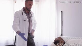 Black stud Jaxx Maxim pounds his doctor Michael Roman