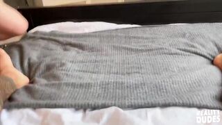 Hot Dudes - Sexy Twink Rourke Gets Stuck Under The Bed & His StepBrother Helps Him Get Unstuck