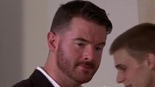 Sinful hunks cocksucking in forbidden trio