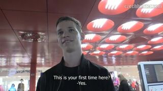 CZECH HUNTER 382 - Rather Than Waiting For The Train, Hot Jock Rides A Dick Bareback