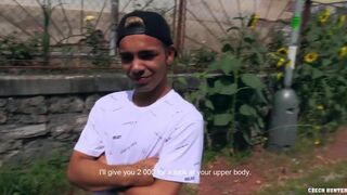 CZECH HUNTER 460 - Slim Latino Twink Gets To Sucking & Fucking In Public