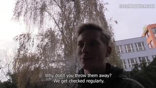CZECH HUNTER 391 - Buff Jock Sucks Dick And Takes It Raw To Pay His College Loan