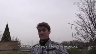 Czech Hunter 387 - Uncut & Fit Guy Sees The Cash And Couldn't Say No To That Big Cock