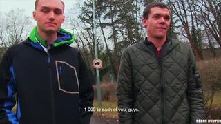 CZECH HUNTER 419 - Two Buddies Get Picked Up & Persuaded To Have A Threesome