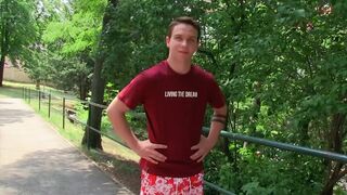 CZECH HUNTER 455 - Hunk Gets Bareback Fucked In The Outdoors