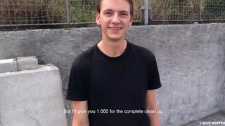 CZECH HUNTER 463 - Twink Happily Takes A Cock In His Ass & Mouth For Cash