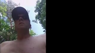 Grandpa Daddy Exhibitionist Naked Risky Outdoor Wood Cruising Cumshot Sexshow