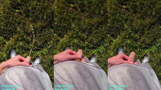 Cute Desperately Moaning 18 Teen Boy Can't Hold Pee so he Peeing in Nature. Male Public Peeing 4K