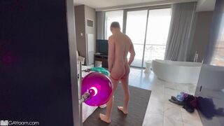 Huge BBC Blows Load All Over White Hunks Face