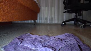 Midget Plays with Tight Foreskin and Cum Quickly