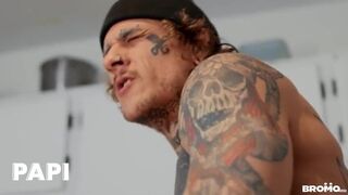 Papi - Alex Montenegro Bends Over To Clean The Mess He Made While Bo Sinn Pisses On His Ass