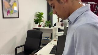 sex in the office porn movie - behind the scenes bareback spits spanish a pelo gay office