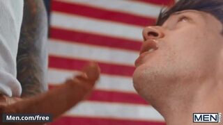 Men - Horny Twink Edward Terrant Plays With A Dildo Until Markus Kage Catches Him And Fucks Him Hard