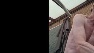 Exhibitionist Grandpa Daddy Dildo Sexshow Cumshot 1