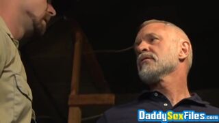 Daddy Allen Silver rimmed and fucked by bald Mitch Vaughn