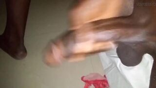 Huge Black Dick Displayed and Masterbating