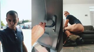 An 18-year-old Boy Masturbates in Public and Shows His Ass at a Car Wash