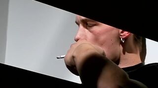 Chain smoking homosexual Jony passionately masturbates solo