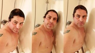 Close up shower bathroom webcam show