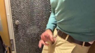 Train Station Toilet Jerk-off and Cumming - full length!