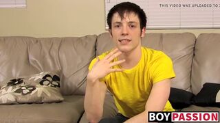 Solo masturbation and cumming with twink Jesse Jordan